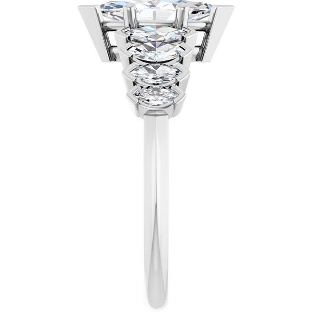 1 3/4 CTW Marquise Accented Engagement Ring