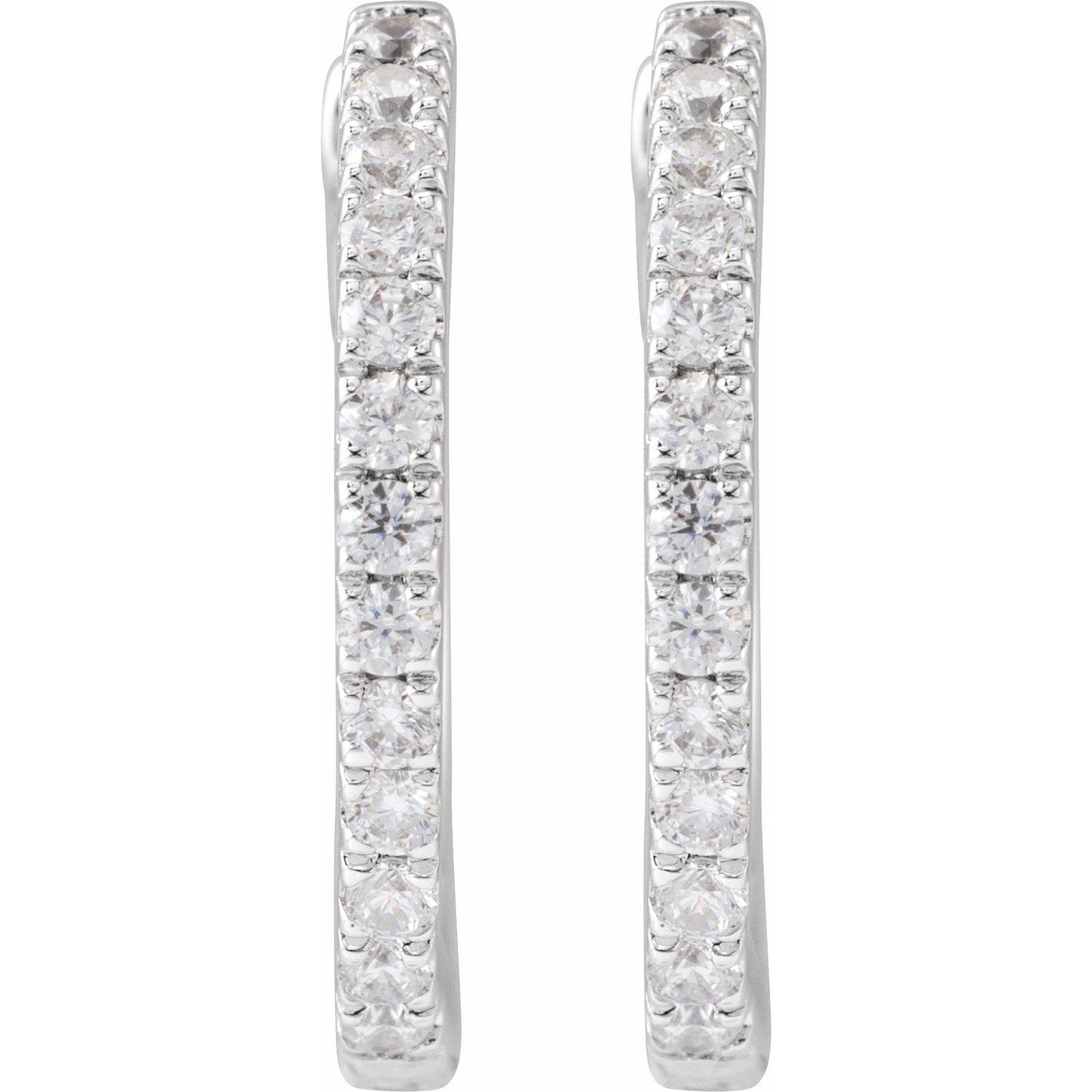 1/3 CTW 16.3 mm Hoop Earrings