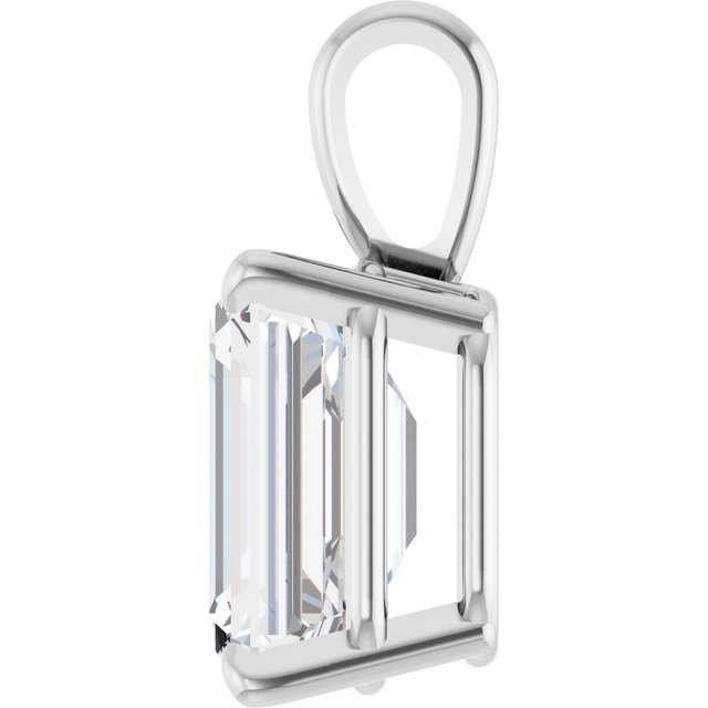 1 CTW Emerald 4-Prong Solitaire Pendant