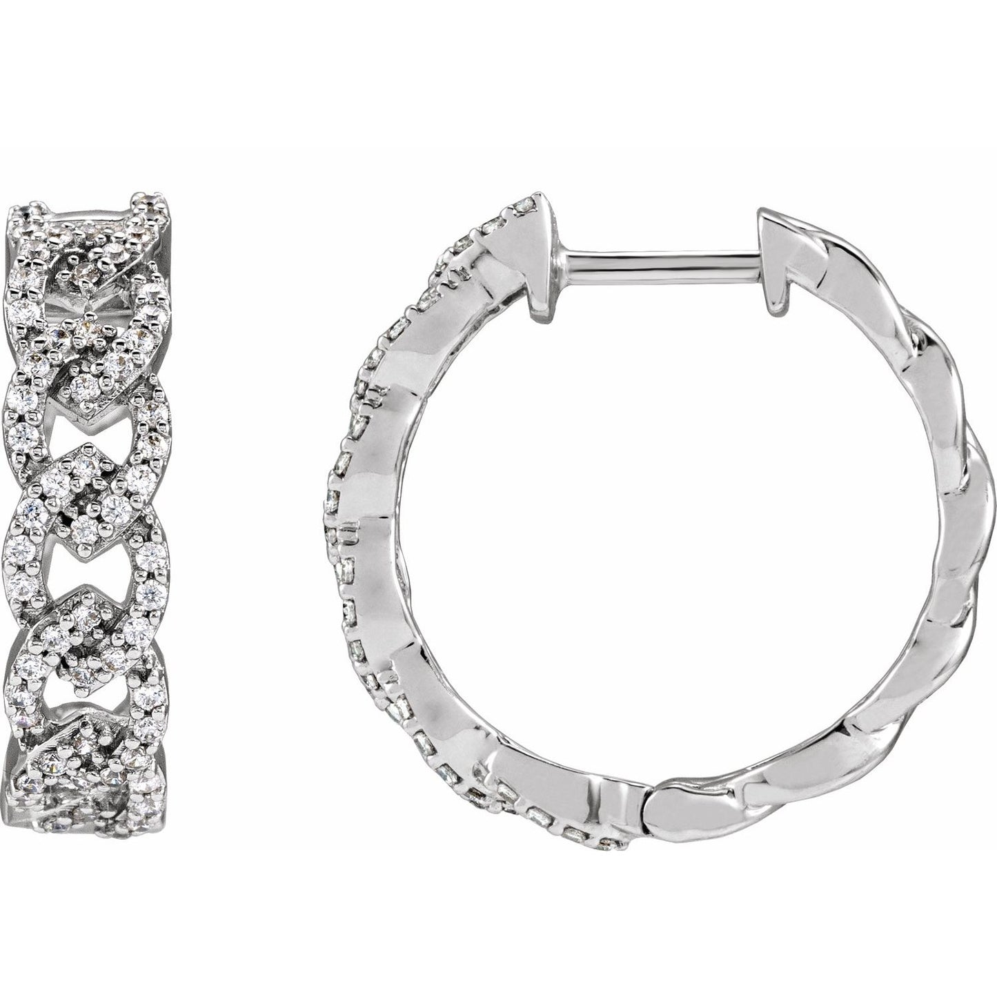 1/2 CTW Hoop Earrings