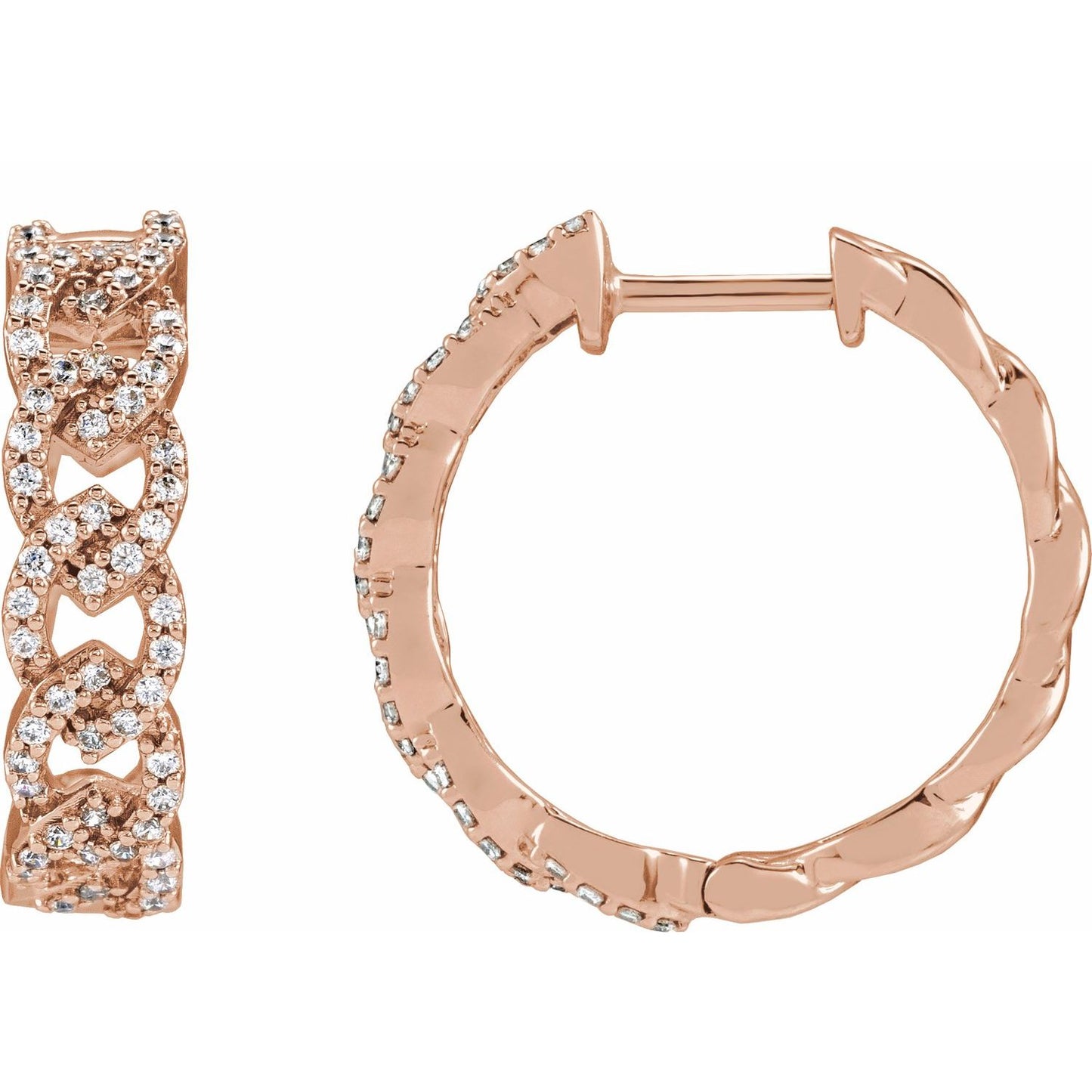 1/2 CTW Hoop Earrings