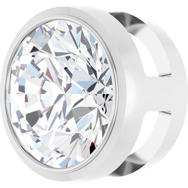 1 CTW Round Bezel-Set Slide Pendant