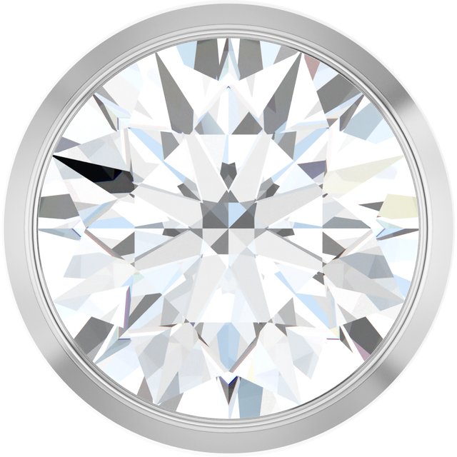 1 CTW Round Bezel-Set Slide Pendant
