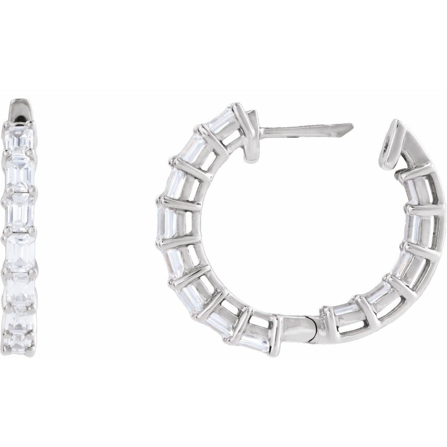 3 CTW Inside-Outside 21.2 mm Hoop Earrings