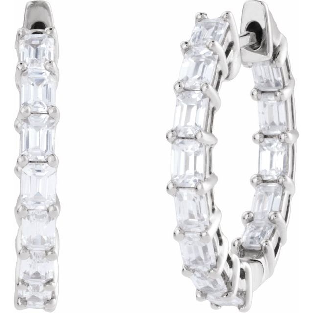 3 CTW Inside-Outside 21.2 mm Hoop Earrings