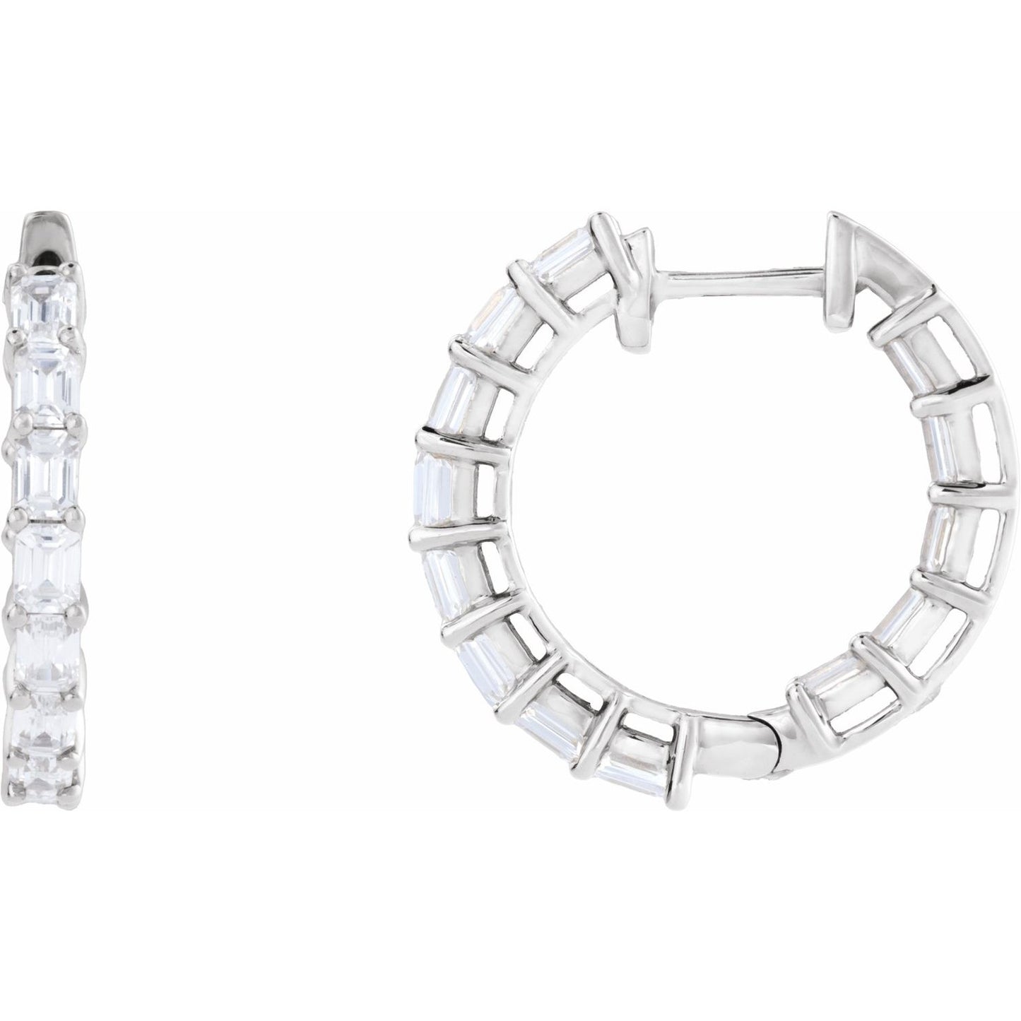 3 CTW Inside-Outside 21.2 mm Hoop Earrings