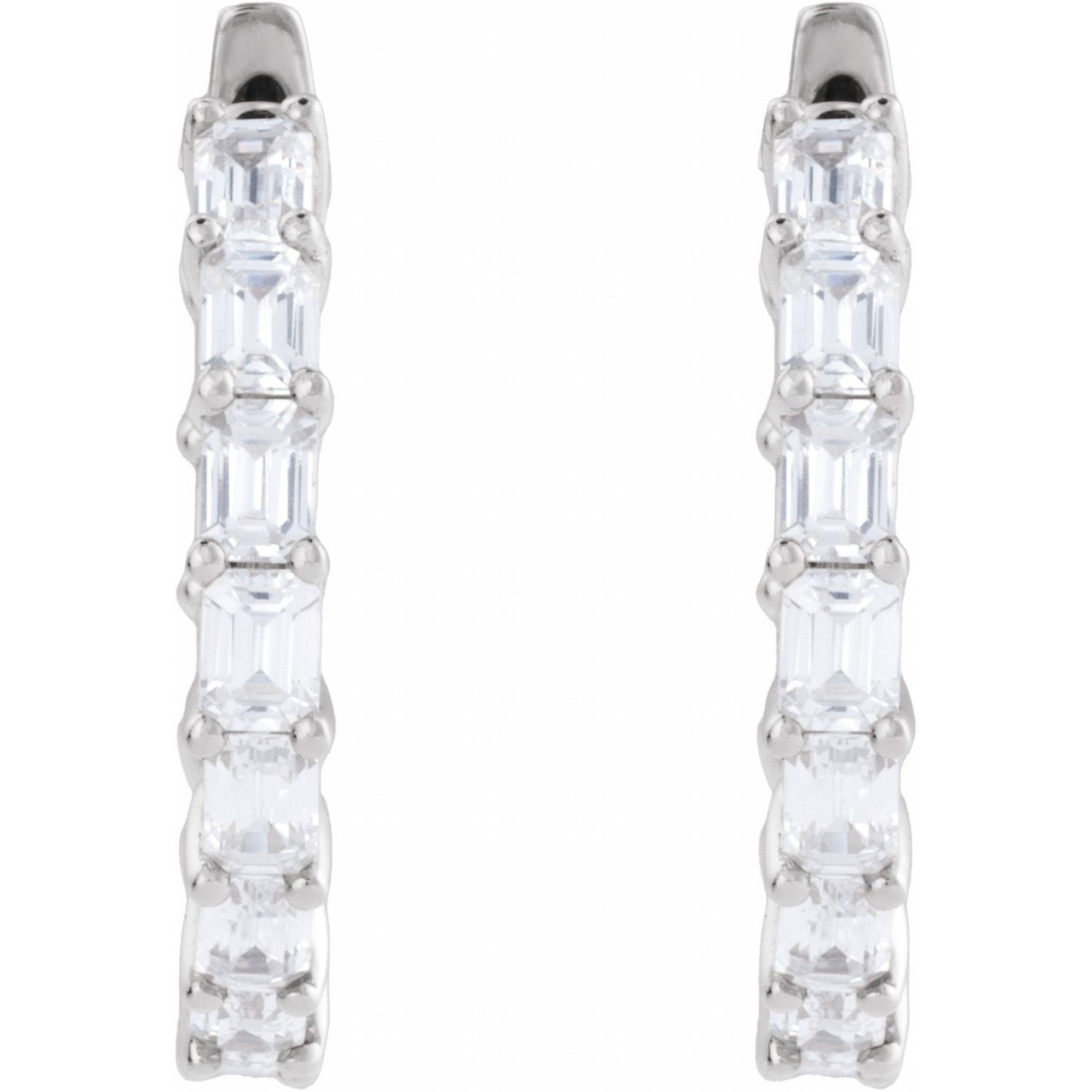 3 CTW Inside-Outside 21.2 mm Hoop Earrings