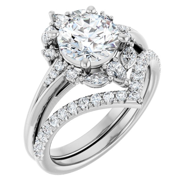 1 7/8 CTW Halo-Style Engagement Ring