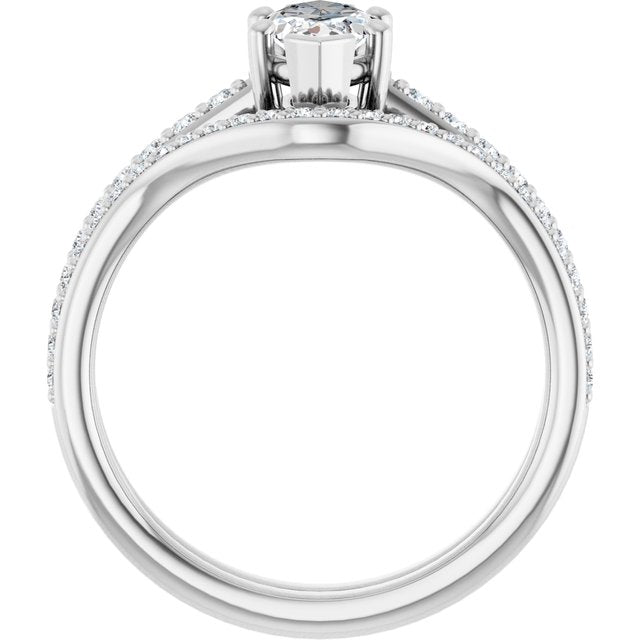 9/10 CTW Marquise Engagement Ring