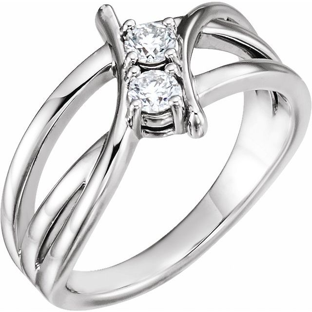 1 CTW Two-Stone Engagement Ring