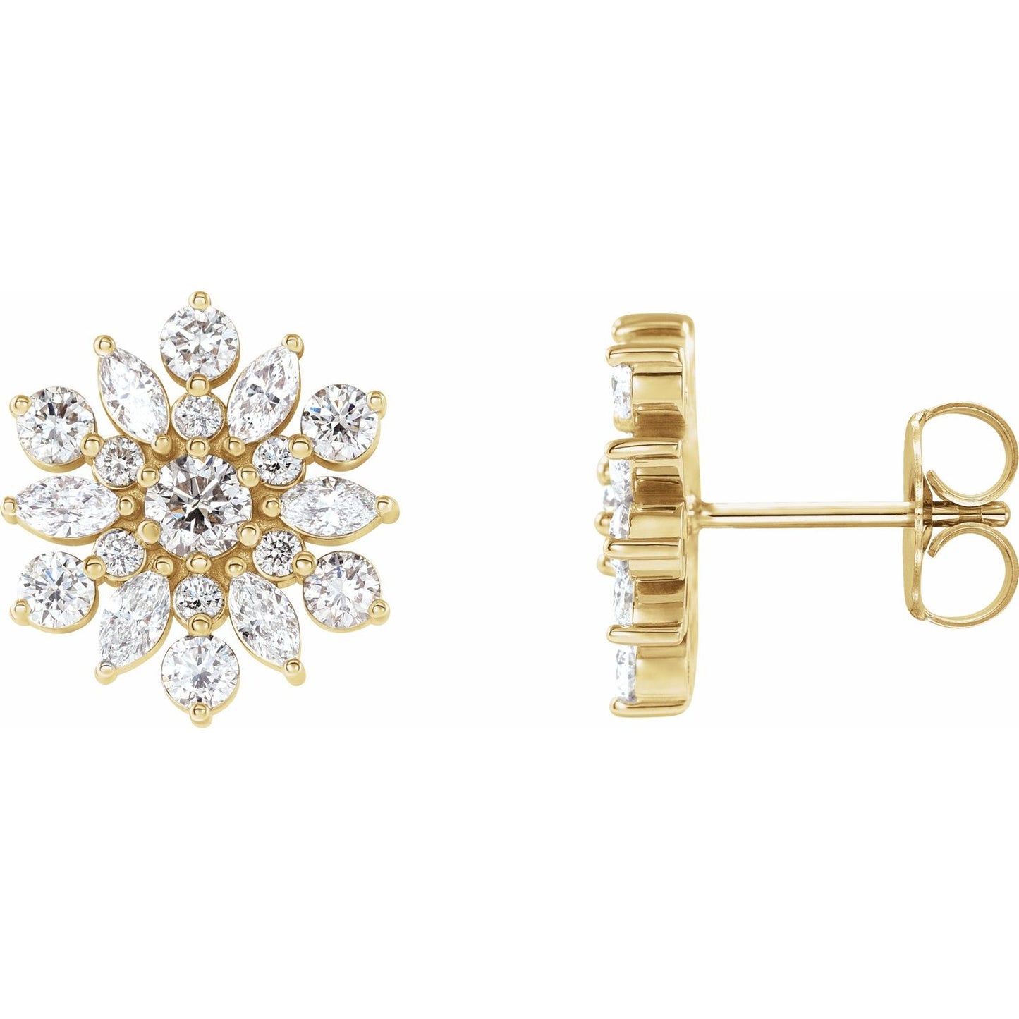 1 CTW Vintage-Inspired Cluster Earrings
