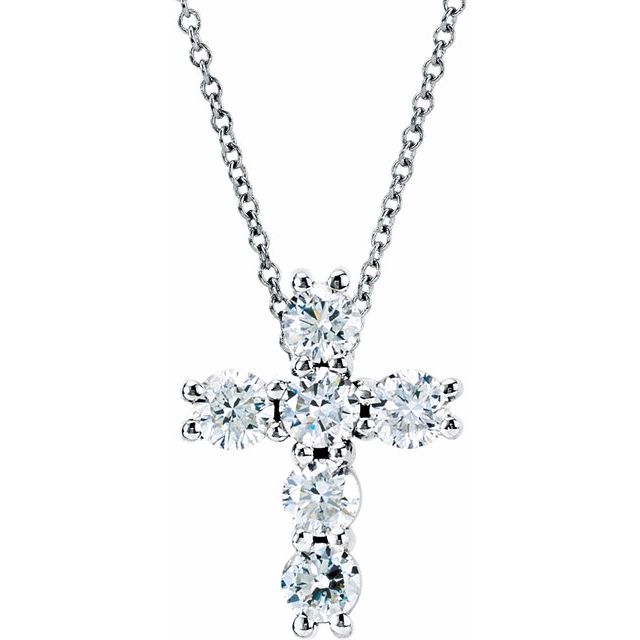 9/10 CTW Cross Pendant