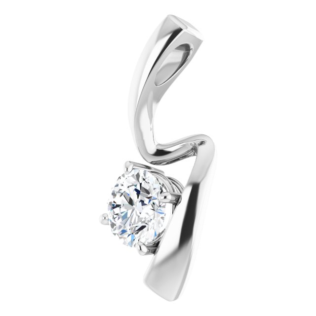 3/4 CTW Freeform Solitaire Pendant