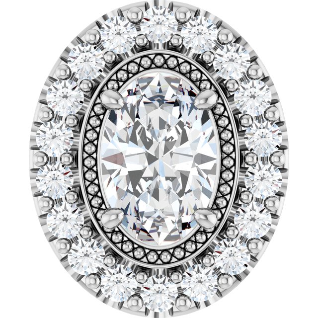 5/8 CTW Halo-Style Pendant Pendant