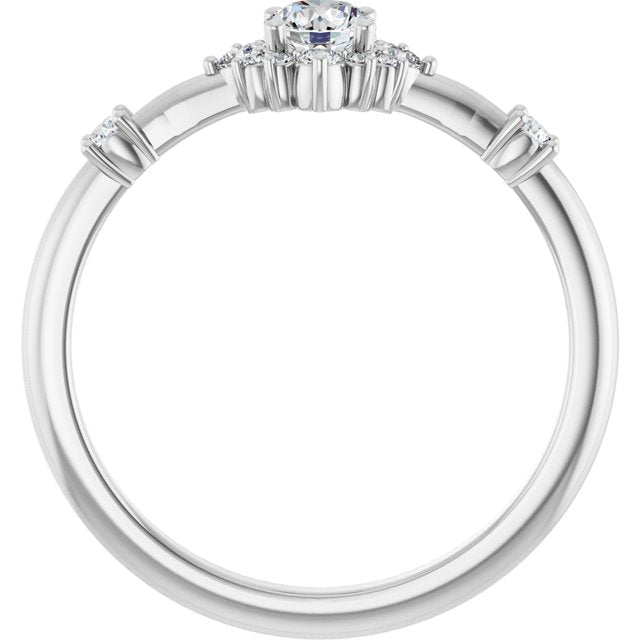 3/8 CTW Halo-Style Ring