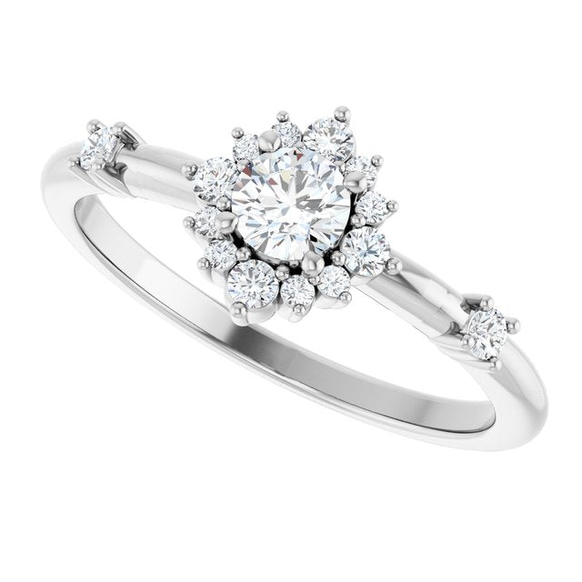 3/8 CTW Halo-Style Ring