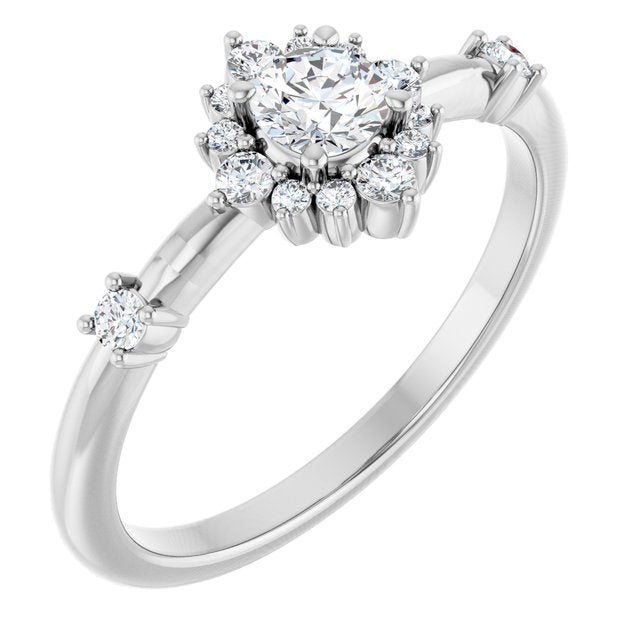 3/8 CTW Halo-Style Ring