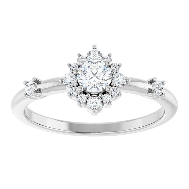 3/8 CTW Halo-Style Ring