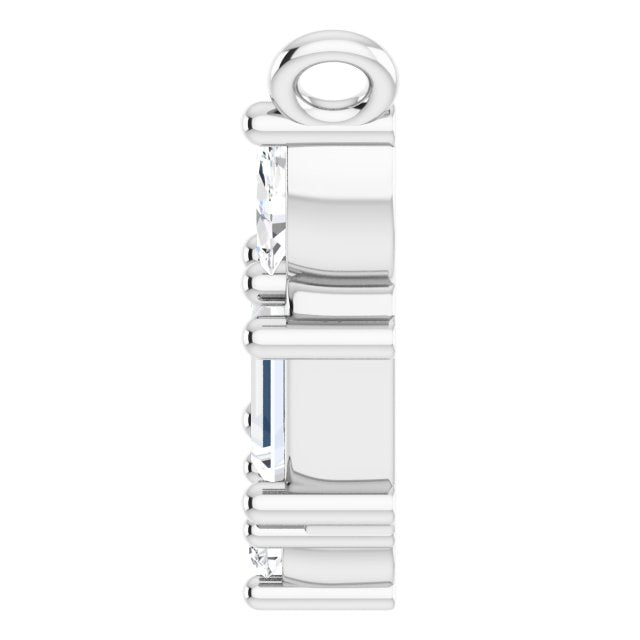 1/6 CTW V Necklace Center