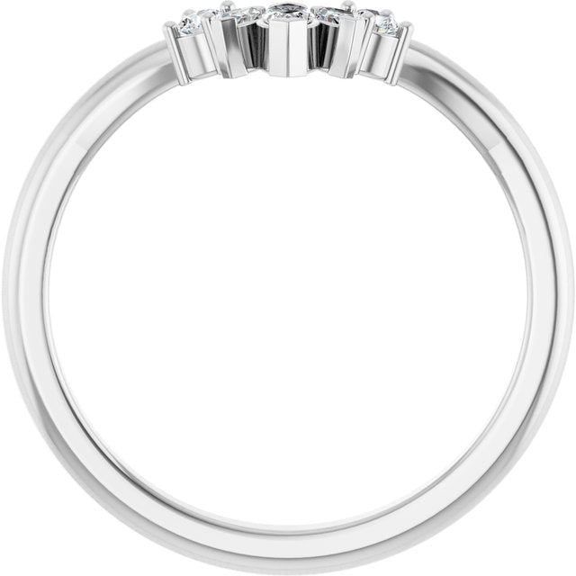 1/6 CTW Accented Contour Band