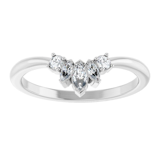 1/6 CTW Accented Contour Band