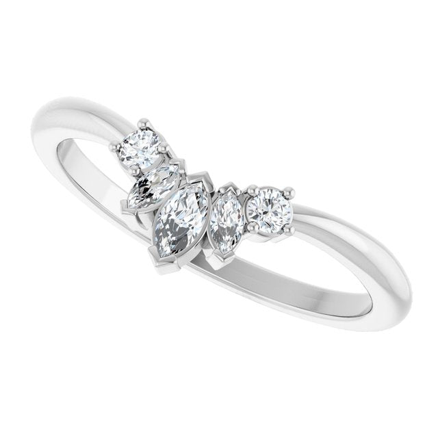 1/6 CTW Accented Contour Band