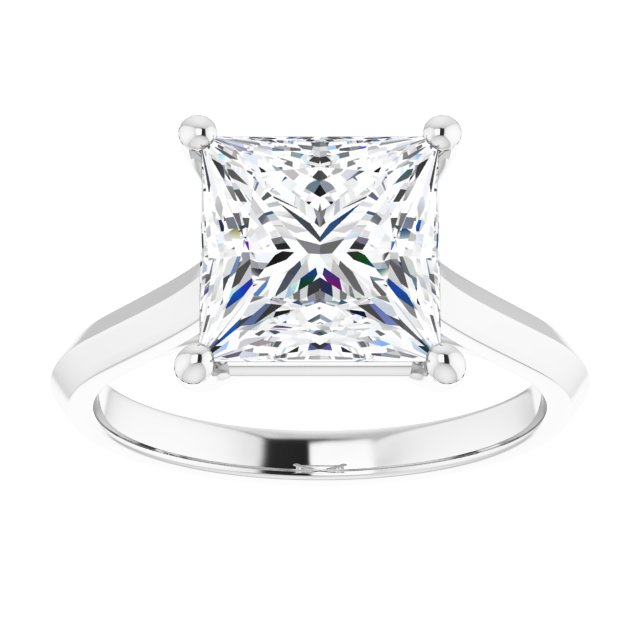 3 CTW Square Solitaire Engagement Ring
