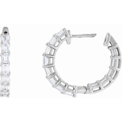 3 CTW Inside-Outside 21.2 mm Hoop Earrings