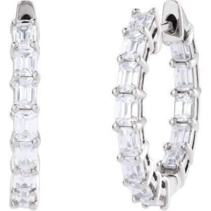 3 CTW Inside-Outside 21.2 mm Hoop Earrings