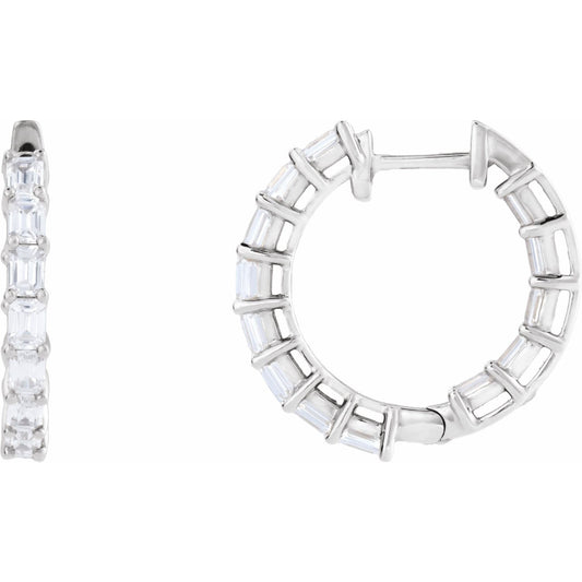 3 CTW Inside-Outside 21.2 mm Hoop Earrings