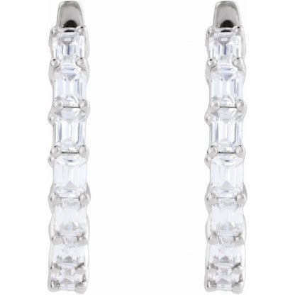 3 CTW Inside-Outside 21.2 mm Hoop Earrings