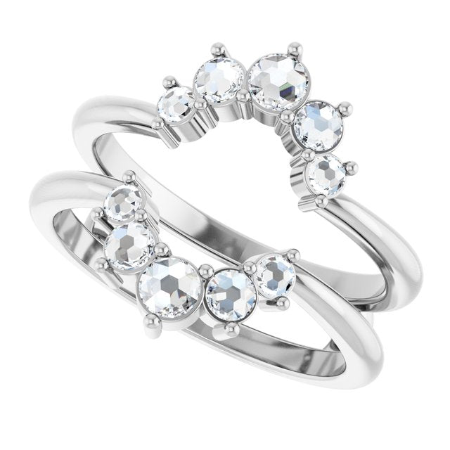1/3 CTW Rose-Cut Diamond Ring Guard