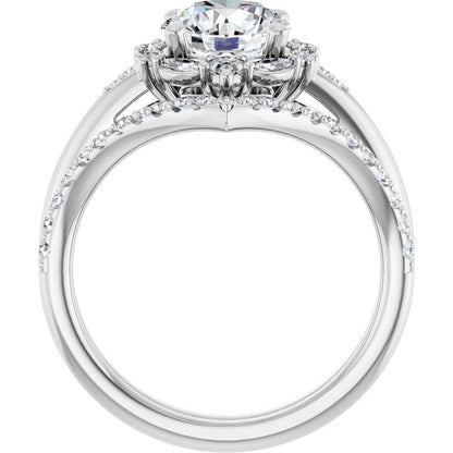 1 7/8 CTW Halo-Style Engagement Ring