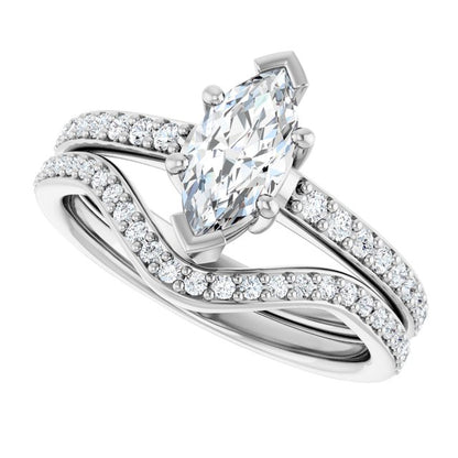9/10 CTW Marquise Engagement Ring
