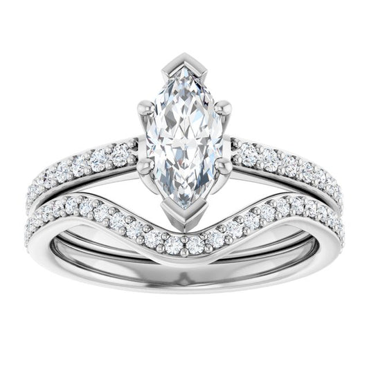 9/10 CTW Marquise Engagement Ring