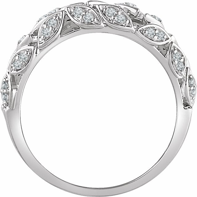 1/2 CTW Leaf Ring