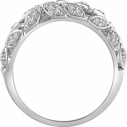 1/2 CTW Leaf Ring