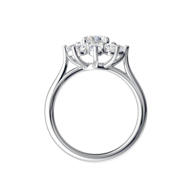 1 3/4 CTW Cluster Ring