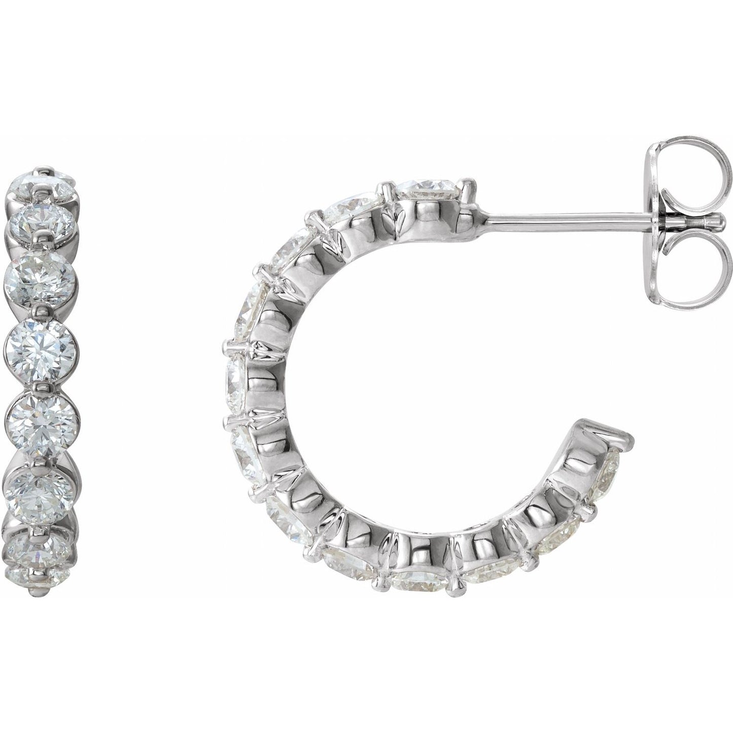1 3/8 CTW 16.5 mm Hoop Earrings