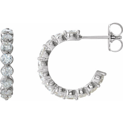 1 3/8 CTW 16.5 mm Hoop Earrings