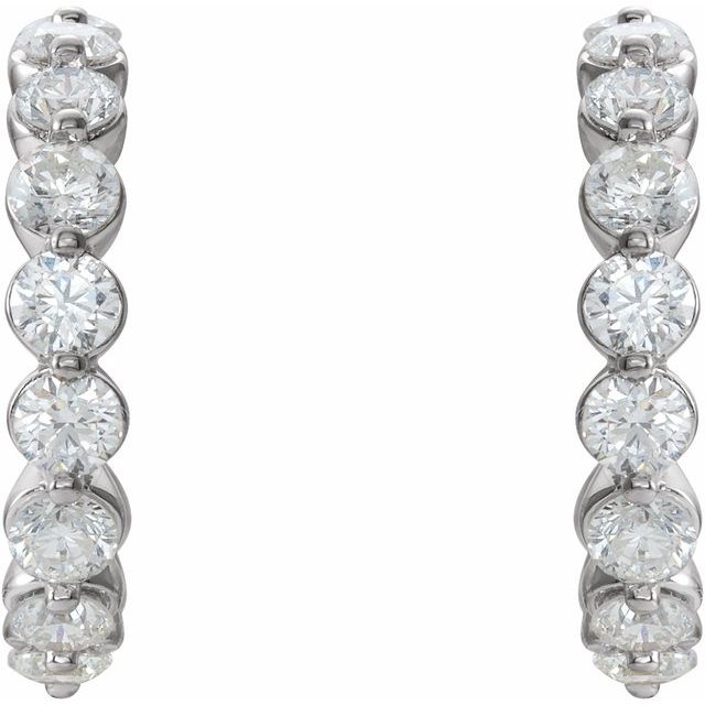 1 3/8 CTW 16.5 mm Hoop Earrings