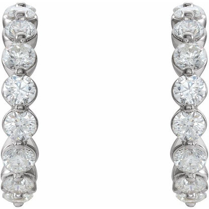 1 3/8 CTW 16.5 mm Hoop Earrings