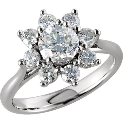 1 3/4 CTW Cluster Ring