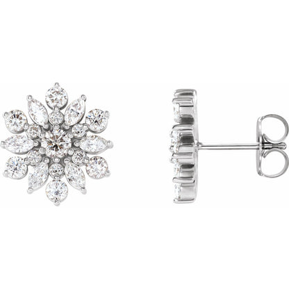 1 CTW Vintage-Inspired Cluster Earrings