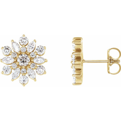 1 CTW Vintage-Inspired Cluster Earrings