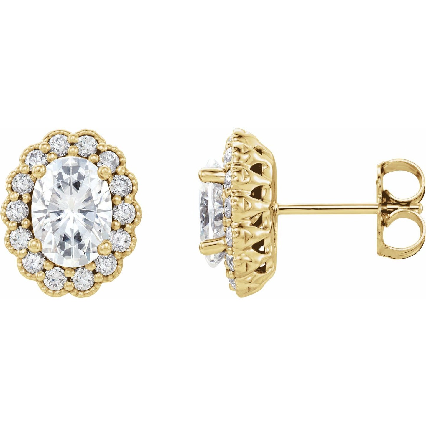 3/8 CTW Oval Earrings
