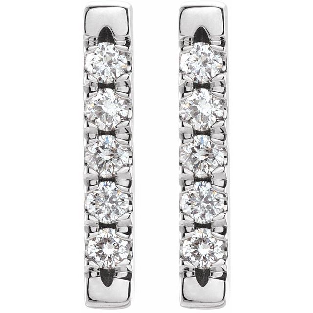 1/8 CTW French-Set Bar Earrings