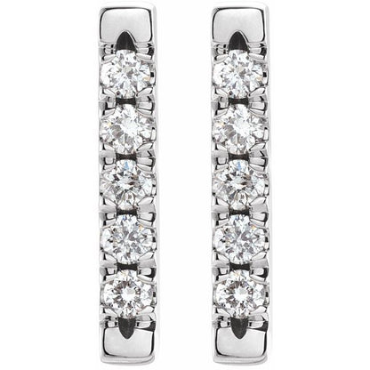 1/8 CTW French-Set Bar Earrings