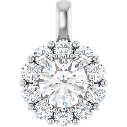 2 CTW Halo-Style Round Pendant