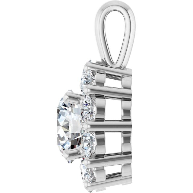 2 CTW Halo-Style Round Pendant